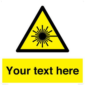 Custom Laser Hazard Sign
